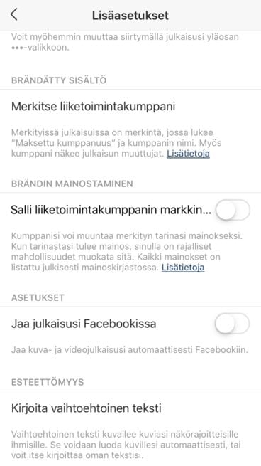 Vaihtoehtoinen teksti ohje - Instagram SEO